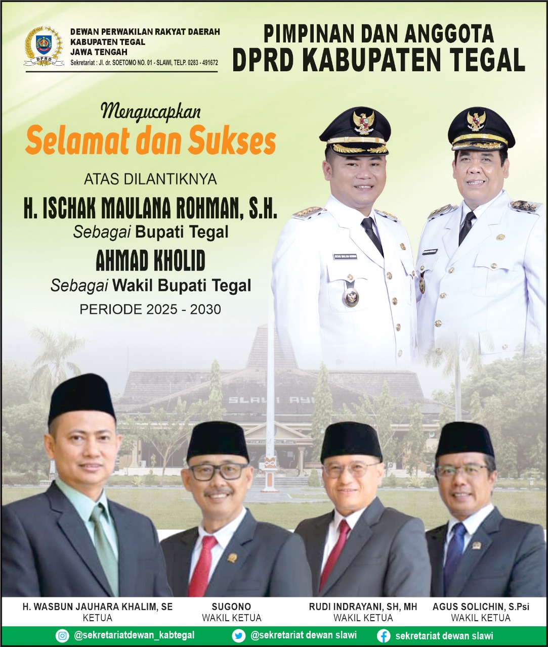 Pelantikan bupati tegal - dprd kab tegal