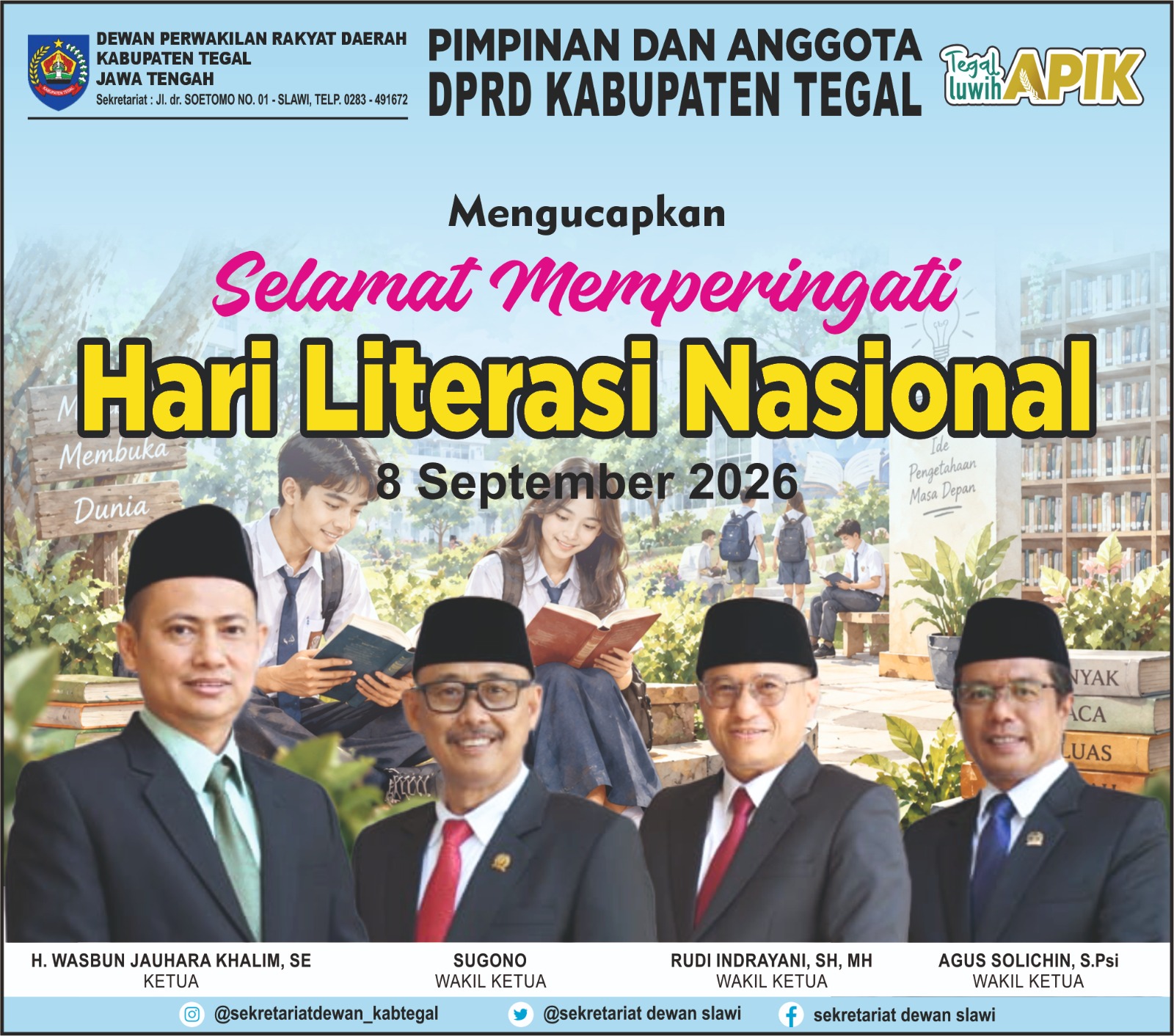 Hari literasi - dprd kab tegal