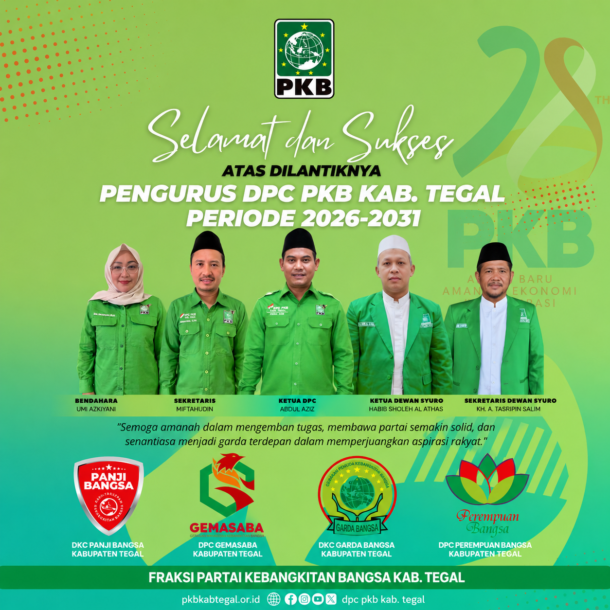 Pelantikan DPC kab. tegal - panji bangsa