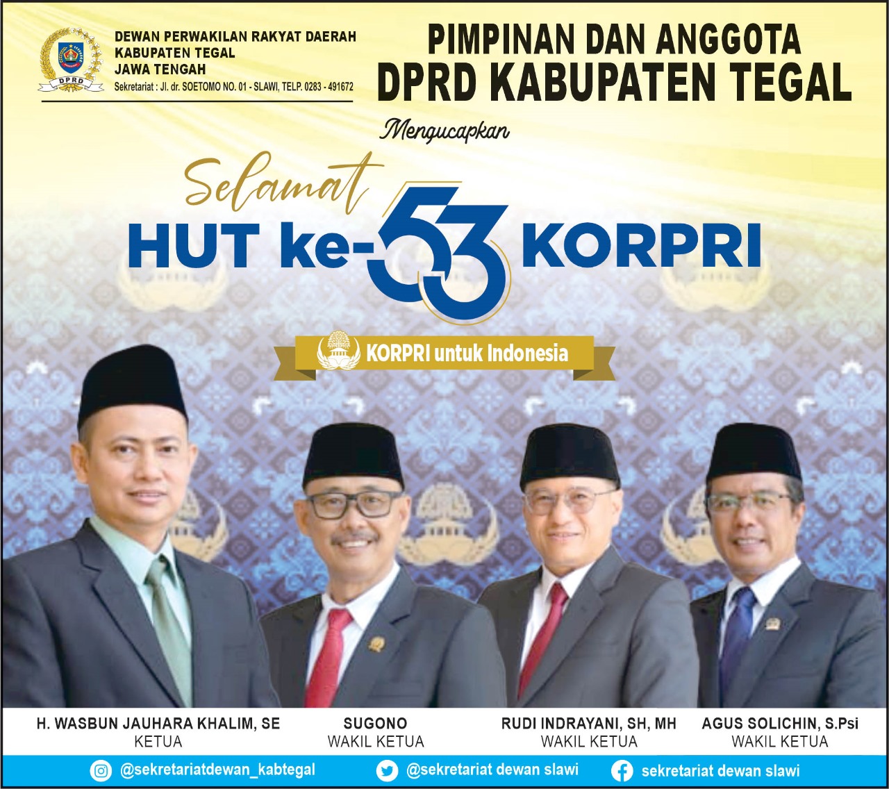 HUT 53 korpri - DPRD Kabupaten Tegal