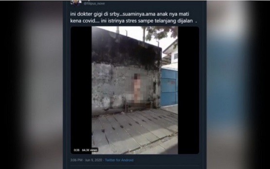 Penyebar Video Viral Dokter Tanpa Busana di Pinggir Jalan Terdeteksi di Jabodetabek