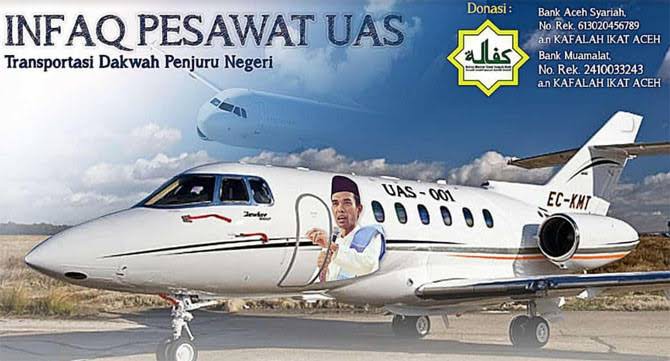 Aksi Galang Dana Pembelian Pesawat untuk UAS Kembali Diungkit, Baru Terkumpul Rp30 Juta