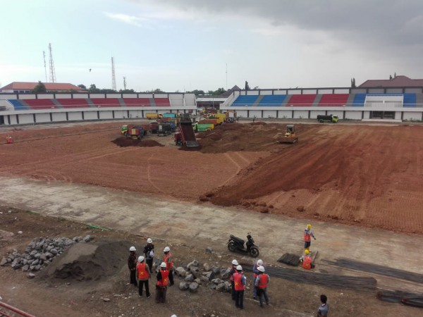 Proyek Rumput Stadion Mochtar Pemalang Rp7,6 Miliar Mulai Digelar