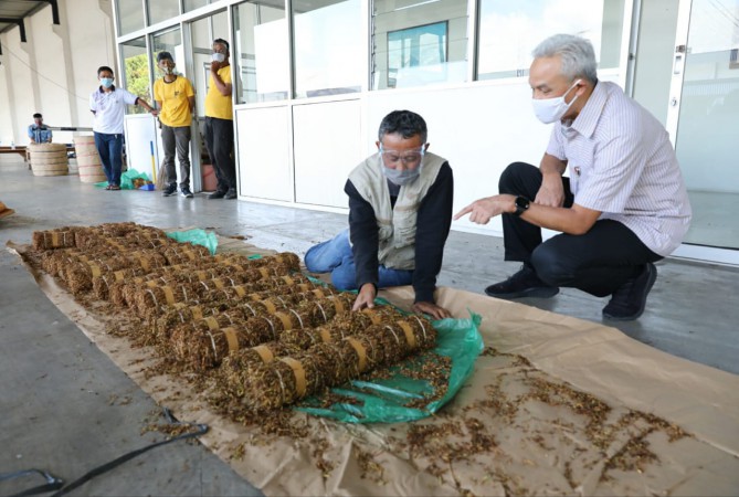 Keliling Pabrik Rokok di Temanggung, Ganjar Pastikan Tembakau Petani Terbeli
