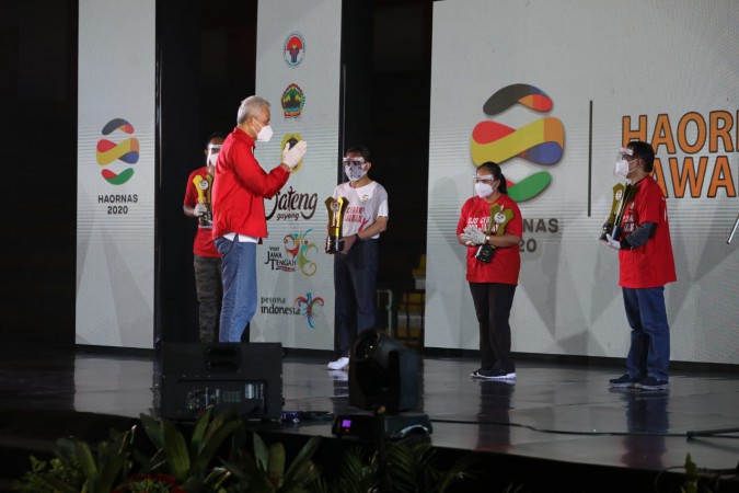 Beri Penghargaan Haornas, Ganjar Pranowo Ingatkan Olahraga Hal Penting untuk Jaga Imunitas