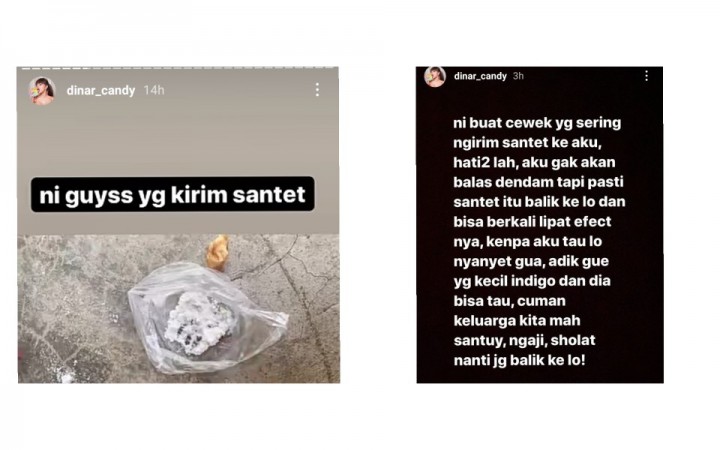 Serem, Dinar Candy Dikirimi Santet Benda Putih dan Sisa Kayu Busuk Dalam Plastik