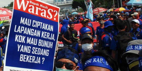 Buruh Tuntut RUU Ciptaker Dibatalkan, LBH Jakarta: Pemerintah dan DPR Khianati Konstitusi serta Demokrasi