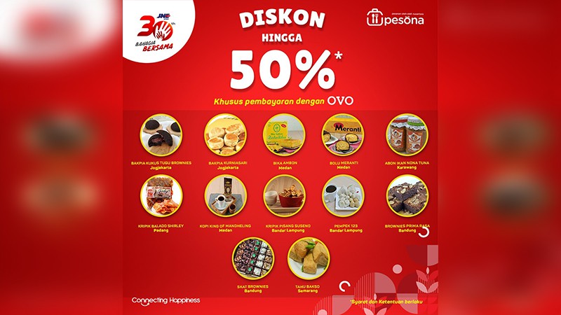 Harbolnas 12.12 JNE Tebar Diskon di PESONA dan Free Ongkir untuk Member JLC Terpilih