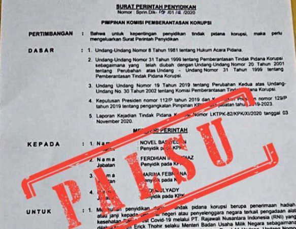 Firli Minta Penyebar Sprindik KPK Palsu Ditemukan dan Ditangkap