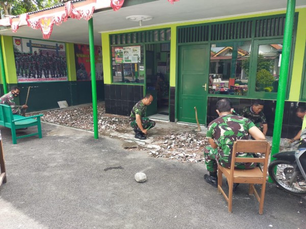 Menjaga Kewibawaan TNI, Kantor Koramil Pangkah Direnovasi