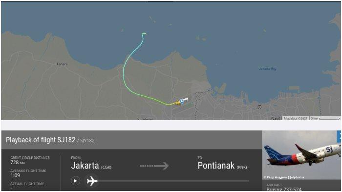 Pesawat Sriwijaya Air yang Jatuh ke Laut Sudah Ditemukan Lokasi Persisnya