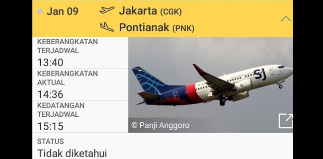 Terakhir Terpantau Pukul 14.40 WIB, Kemenhub Benarkan Sriwijaya Air SJ-182 Hilang Kontak