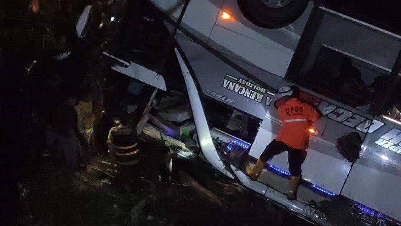Penumpang Tewas Bus Pariwisata yang Terjun ke Jurang Bertambah Jadi 24 Orang, 11 Luka Berat