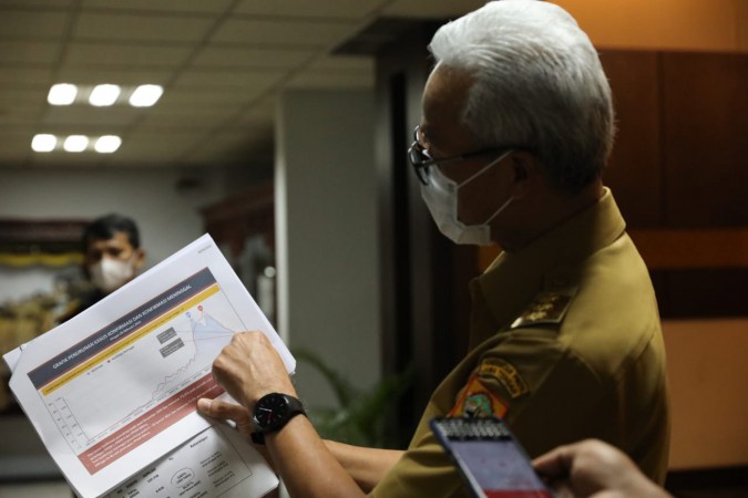 Turun Drastis, Tren Kasus Covid-19 di Jateng Melandai, Ganjar: Saya Masih Berkeliling