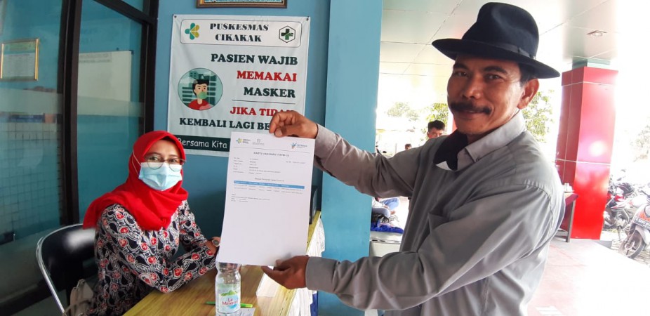 Delapan Kades di Wilayah Puskesmas Cikakak Disuntik Vaksin Covid-19 Dosis Kedua