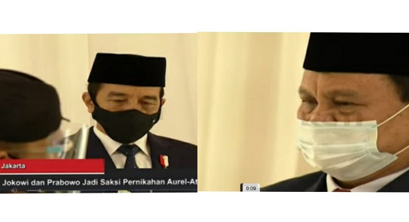 Jadi Saksi Nikah Aurel-Atta Halilintar, Jokowi dan Prabowo Kompak Berjas Hitam