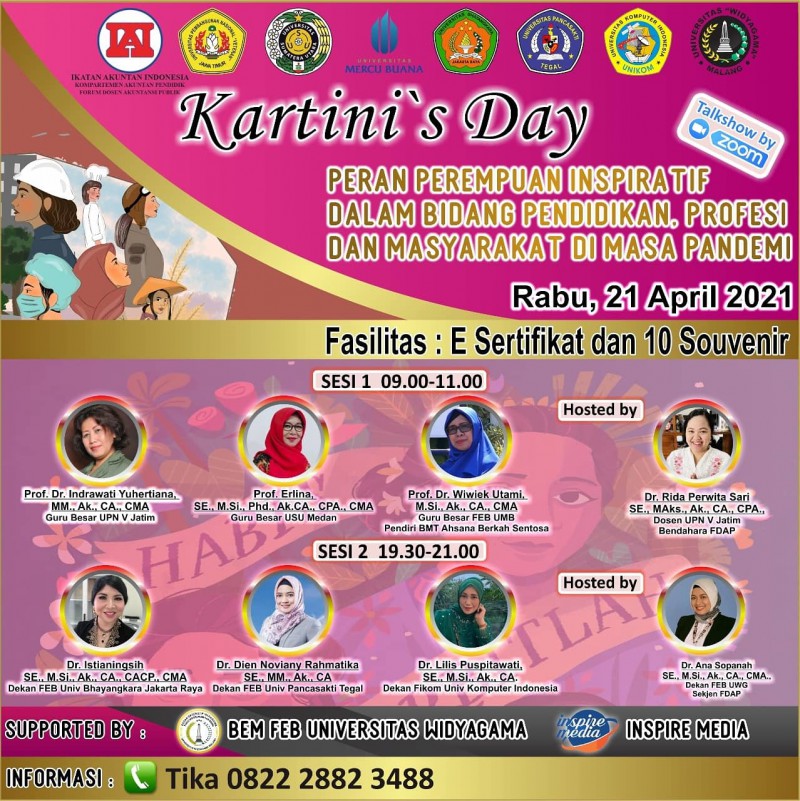 Kolabosi dengan Tujuh Universitas, FEB UPS Gelar Kartini's Day Peran Perempuan Inspiratif