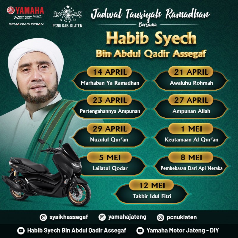 Gandeng Habib Syech Bin Abdul Qadir Assegaf, Yamaha Jateng Gelar Tausiyah Ramadhan