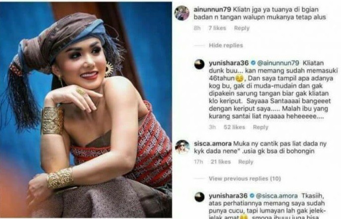 Pakai Ulos Batak, Yuni Shara Disebut Sudah Tua dan Keriput, Balasannya Dipuji Netizen hingga Viral