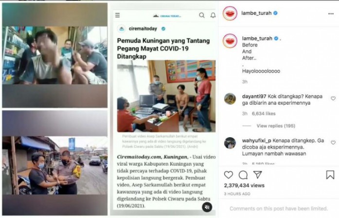 Viral! Pemuda Ini Sesumbar Akan Eksperimen Memegang Pasien Covid-19, Endingnya Seperti Ini