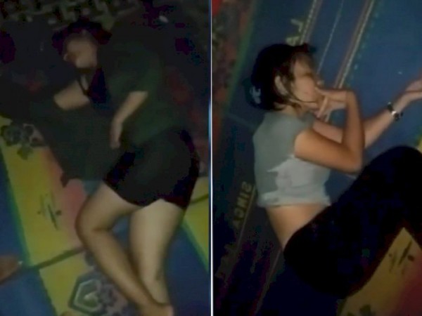 Berpenampilan Seksi dan Mabuk Berat, Video Dua Cewek Ini Viral Dikelilingi Cowok