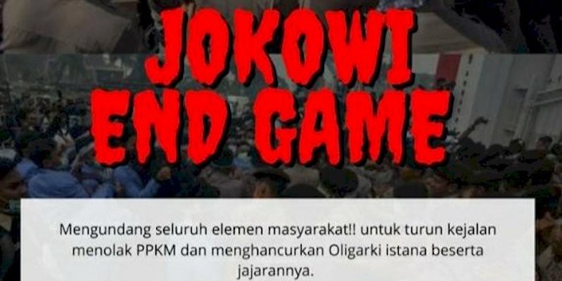 Tolak PPKM, Poster Ajakan Geruduk Istana Pada Sabtu Besok Beredar