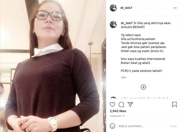 Viral karena Tak Percayai Covid-19, dr. Lois Owien Akhirnya Ditangkap Polisi