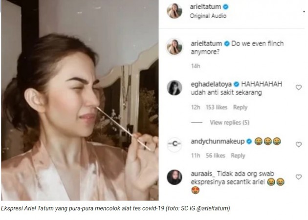 Berani Colok Lubangnya Sendiri, Ariel Tatum Tunjukan Ekspresi Kesakitan dan Geli