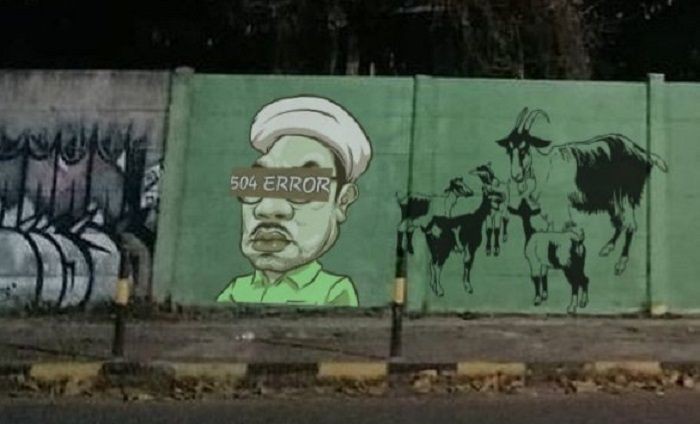 Ali Mochtar Ngabalin Tak Marah Dijuluki Raja Penjilat, Kini Mucul Mural 504 Error