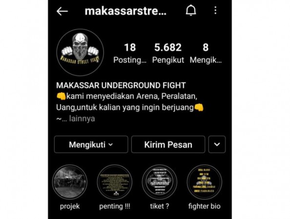 Buka Ajang Perkelahian Antarpemuda, Akun IG Bergambar Tengkorak Bikin Heboh Karena Siapkan Hadiah Bagi Pemenan