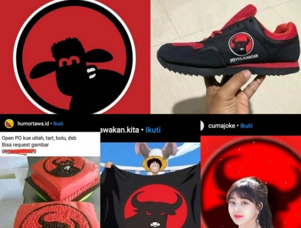 Kompak Seret Logo PDIP jadi Meme di Medsos, Warganet: Shaun The Banteng