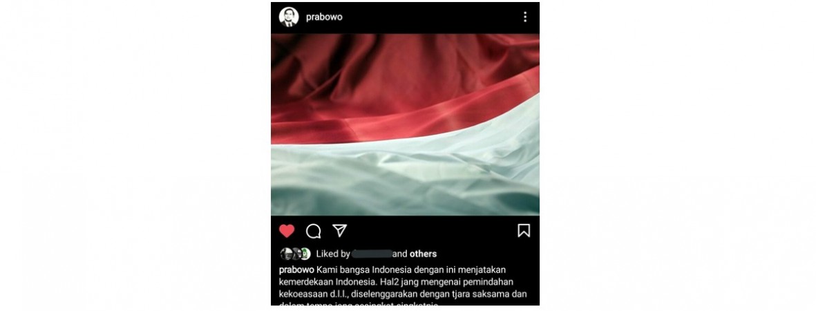 Postingannya Tanpa Wajah, Prabowo Trending Topic di Twitter di Hari Kemerdekaan RI