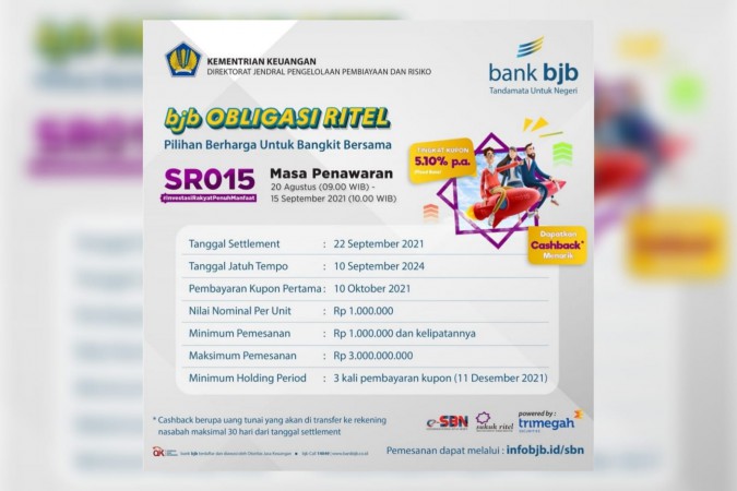 bank bjb Tawarkan Kemudahan Transaksi SR015 Secara Online