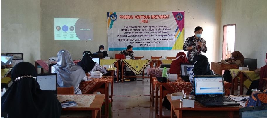 Menghadapi Pembelajaran pada Masa Pandemi, Guru SMP di Kecamatan Losari Belajar Membuat Bahan Ajar Interaktif 