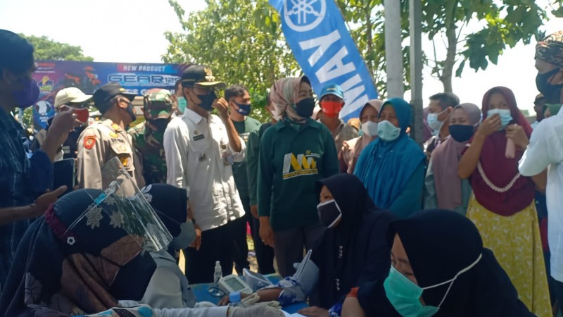 Masih Rendah, Cakupan Vaksinasi di Kecamatan Larangan Digenjot, Camat Siapkan Hadiah Motor