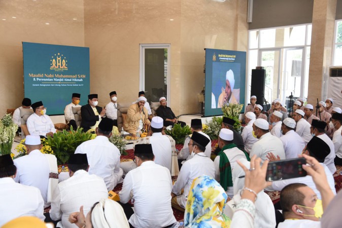 Airlangga Minta Doa Ulama Hadapi Pemilu 2024 saat Maulid Nabi