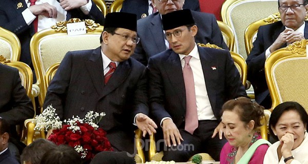 Survei Presiden Terbaru, Prabowo-Sandiaga Uno Tinggal Berselisih 1,6 Persen