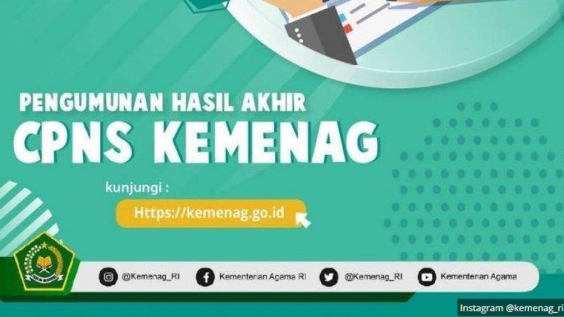 Cek Nama Anda, Hasil Alkhir Seleksi CPNS Kemenag Diumumkan sampai Besok