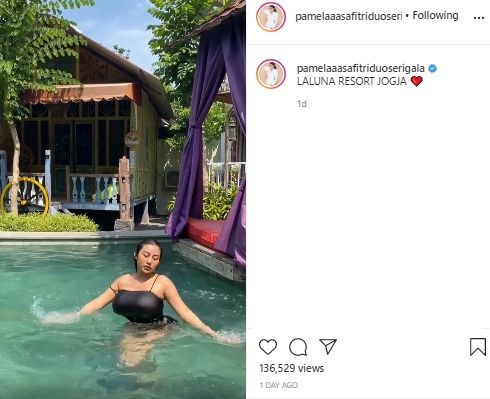 Pamela Safitri Menari Seksi di Kolam Renang, Warganet: Gua yang Lemes