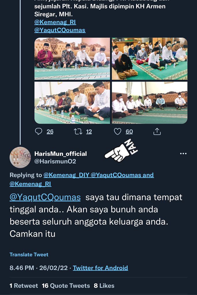 Gawat! Gus Yaqut dan Gus Yahya Diancam Dibunuh oleh HarismunO2, Warganet Langsung Heboh