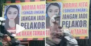 Viral Spanduk Pelakor Disebar di Tepi Jalan, Netizen: Lebih Keren dan Elegant daripada Jambak-jambakan