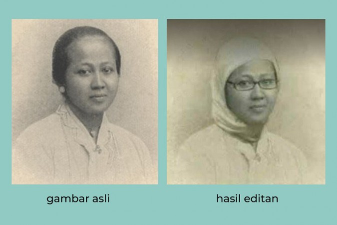 Heboh Foto RA Kartini Berhijab dan Berkaca Mata, Netizen: Ini Senjata untuk Hancurkan Bangsa