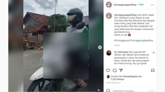 Pepet Pemotor Perempuan Lalu Pamer Alat Kelaminnya di Atas Motor, Videonya Langsung Viral