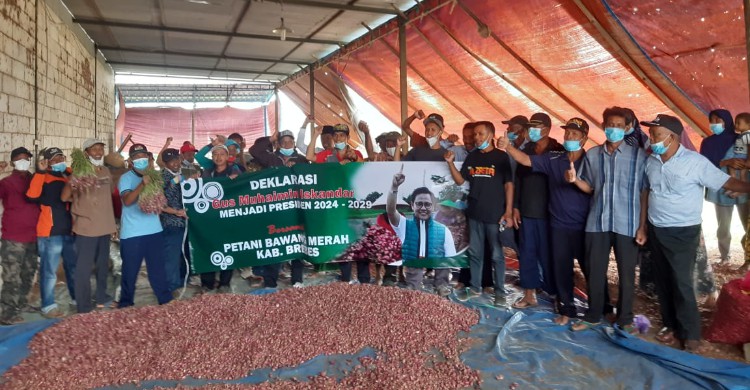 Petani Bawang Merah di Brebes Deklarasi Dukung Cak Imin