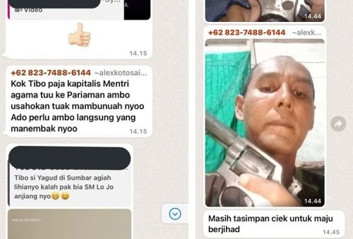 Parah! Gus Yaqut Diancam Alex Koto Sambil Pamer Pistol Revolver di Grup WA