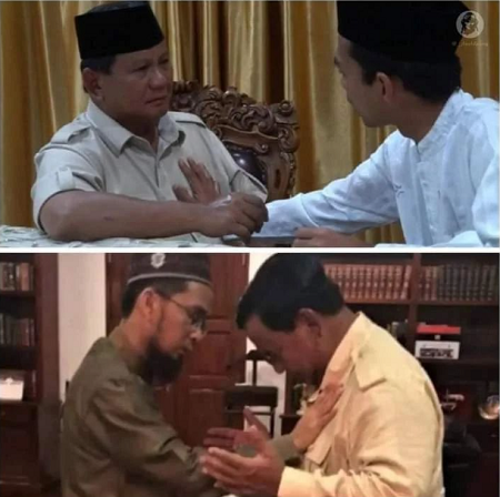 Denny Siregar Unggah Foto Prabowo Bersama UAS dan UAH: Pawang Pilpres, Meski Selalu Gagal