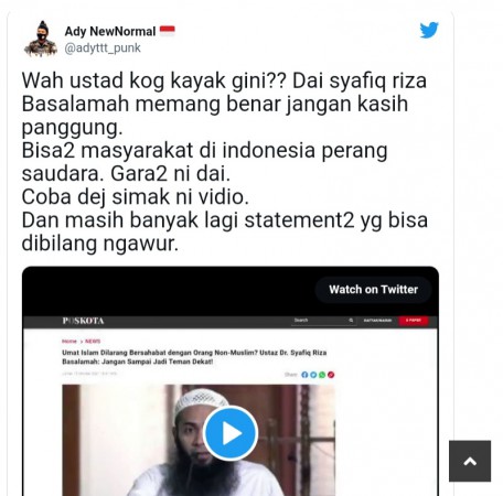 Ustaz Syafiq Riza Basalamah Larang Umat Islam Berteman dengan Nonmuslim, Ceramahnya Viral!