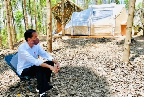 Pakai Tenda 'Bekas,' Jokowi Berkemah di IKN Nusantara Tanpa Makanan Khusus
