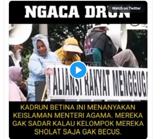 Emak-emak Koar-koar Ragukan Keislaman Yaqut, Warganet: Ngaca Drun!