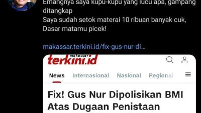 Gus Nur Dilaporkan Kasus Dugaan Penistaan Agama, Akun Twitter-nya Beredar: Fitnah!